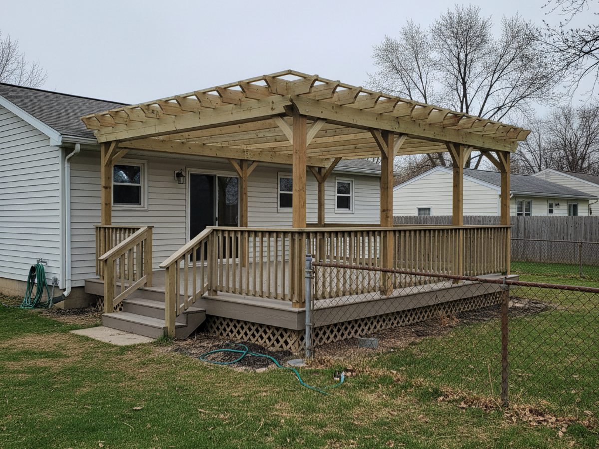 Deck Railing Installation completed by Sunrise Deck Co in Wauwatosa, WI
