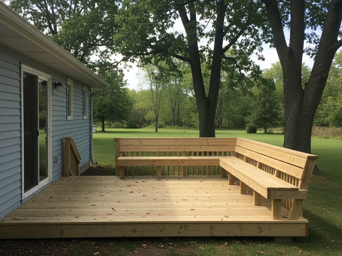 Multi-Level Deck Building completed by Sunrise Deck Co in New Berlin, WI